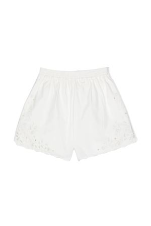 White cotton shorts CHLOE' KIDS | C14734117